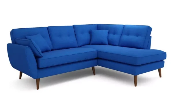 Left Hand Facing Arm Corner Sofa With Indigo Color