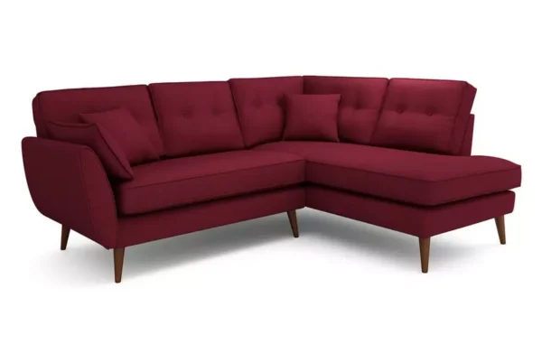 Left Hand Facing Arm Corner Sofa With mulberry Color