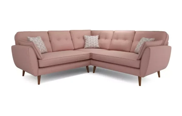 Zinc Corner Sofa With Blush Color