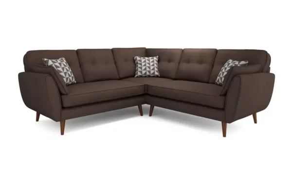 Zinc Corner Sofa With Chocolate Color