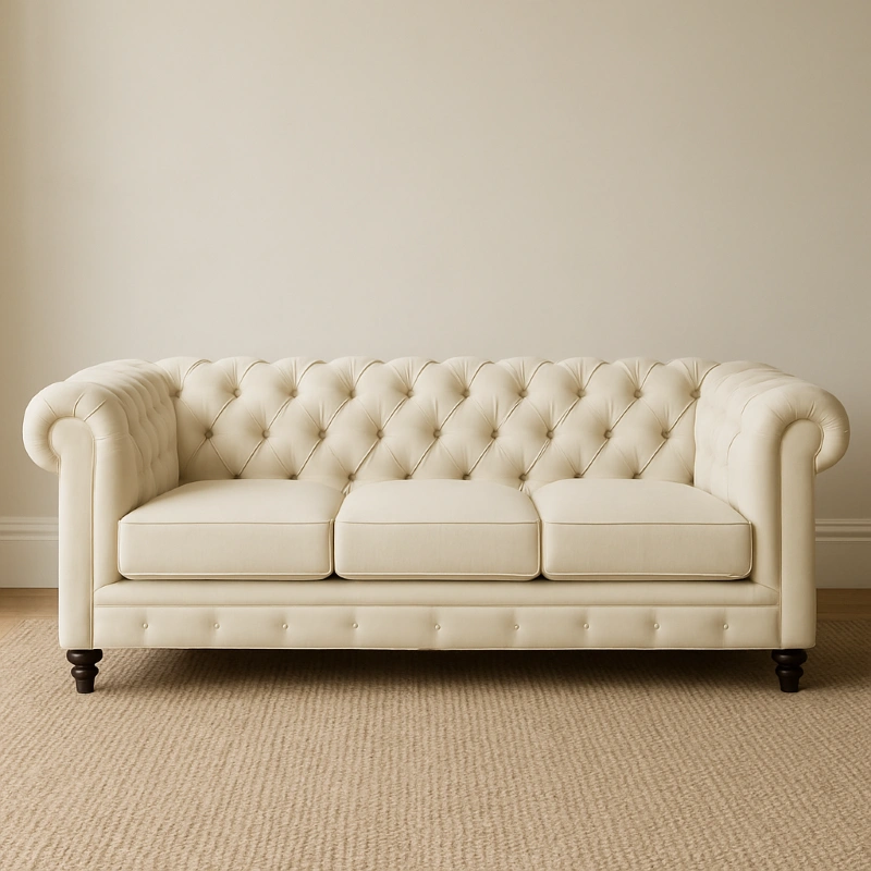 Chesterfield 3 Seater sofa in Cream color