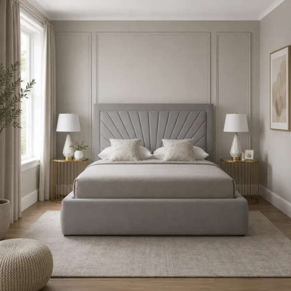 Sunrise Bed in grey color