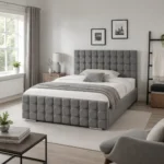 Cube Bed Frame in grey color