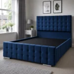 Cube Bed Frame without mattress in blue color