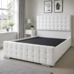 Cube Bed Frame without mattress in white color