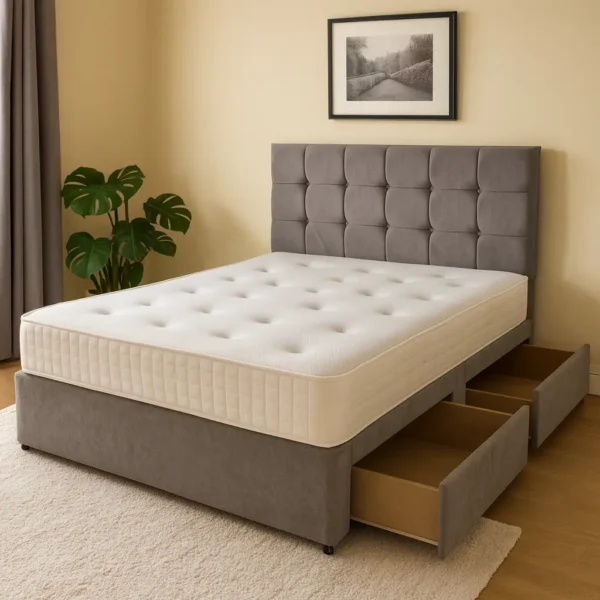 Divan Beds UK with gas lift storage