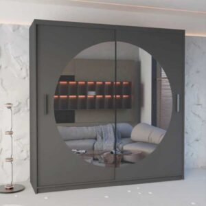 Moon 203cm Sliding Mirror Wardrobe