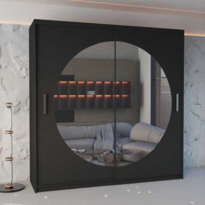 moon-sliding-door-wardrobe-Black150cm