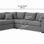 Luxury Whitton Corner Sofa Dimensions