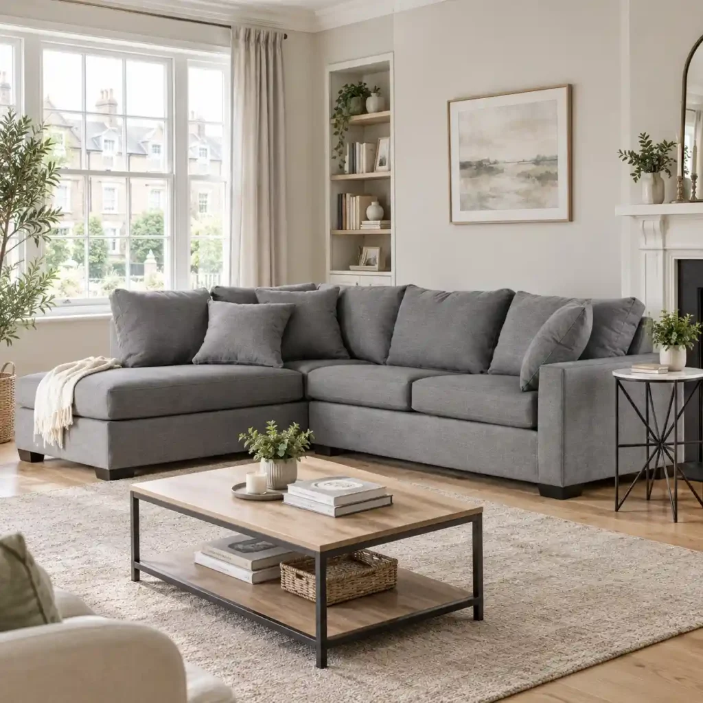 Luxury Whitton Corner Sofa in Room Setup