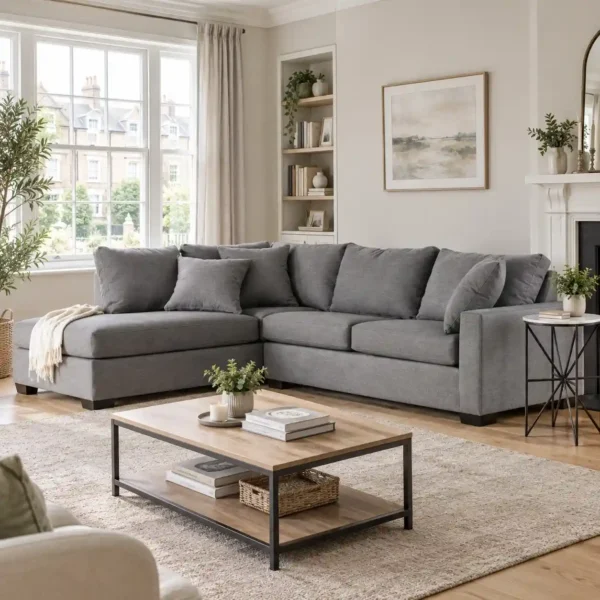Luxury Whitton Corner Sofa in Room Setup