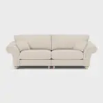 Scroll Arm Sofa Beige Fabric Traditional Living Room Furniture -UK