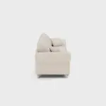Scroll Arm Sofa Beige Fabric Traditional side View -UK