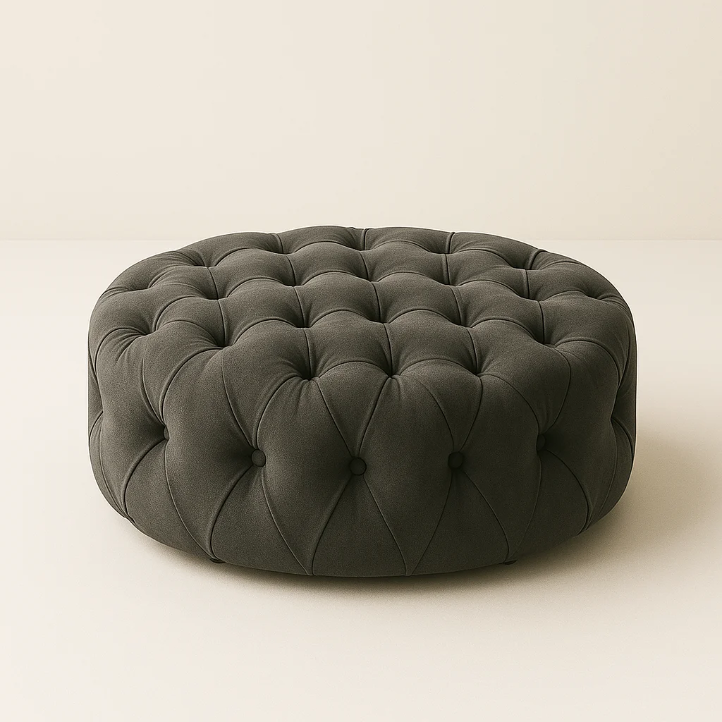 Ashton without mirror footstool in Grey color