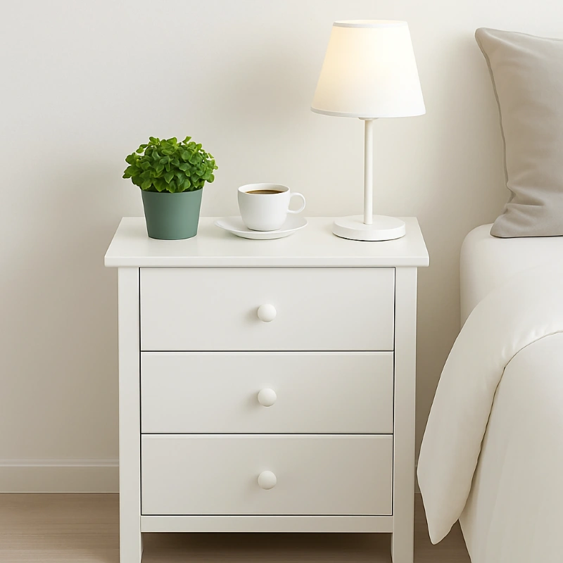Bed Side tables in white color