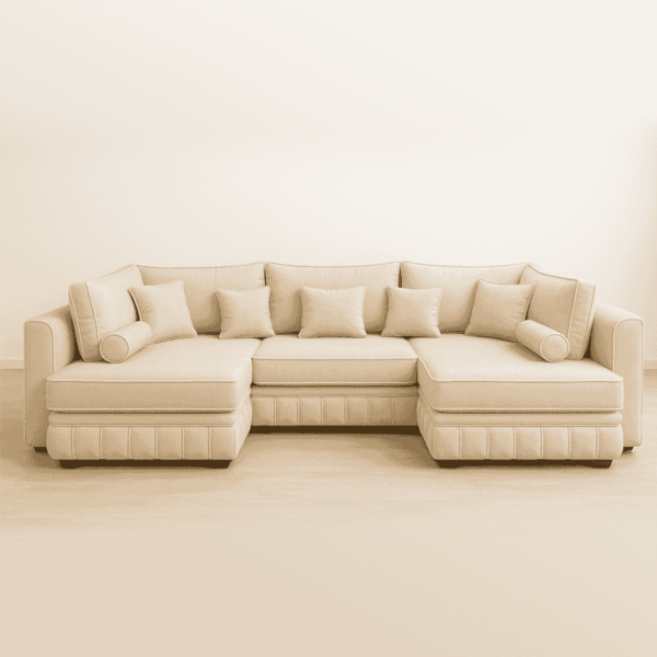 Lilly U-Shape Sofa – Premium UK-Made Luxury - Cream Color
