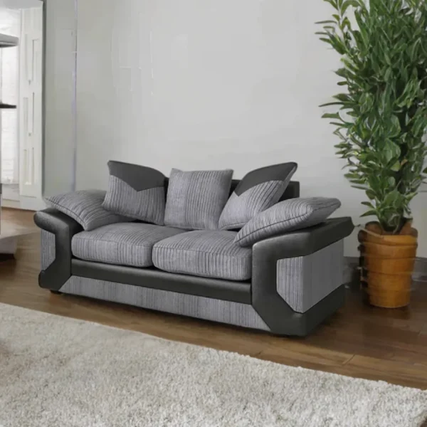 Shannon 2 Seater in Black & Grey color