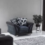 Shannon Armchair sofa in Black & Grey