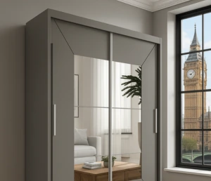 Home 8 Sliding wardrobe in a room with open window view