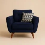 Zinc sofa 1 Seater armchair in blue color
