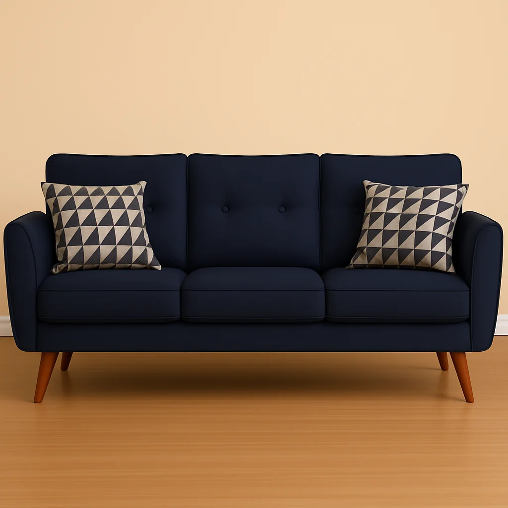 Zinc 3 Seater sofa in blue color