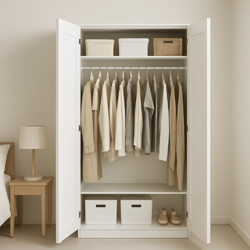 sliding mirror wardrobe white