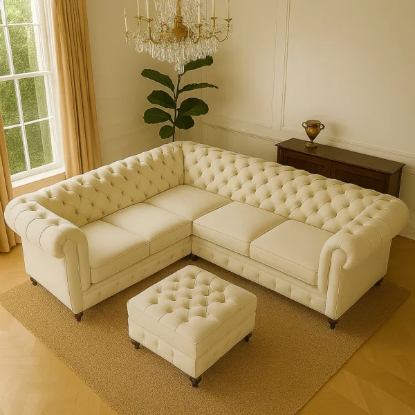 Premium Corner Chesterfield Sofa (5-Seater) – Plush Velvet, Handmade in UK (2)