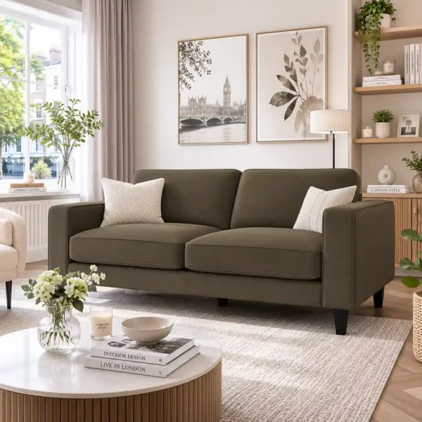 Soho 3 Seater Vevet Sofa