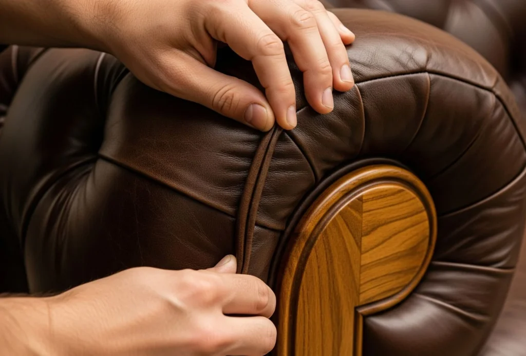 Brown Leather Handmade chesterfield color climax furniture