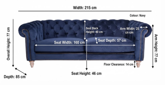 Chelsea Comfort – Classic 3-Seater Chesterfield - UK Made - climax-furniture