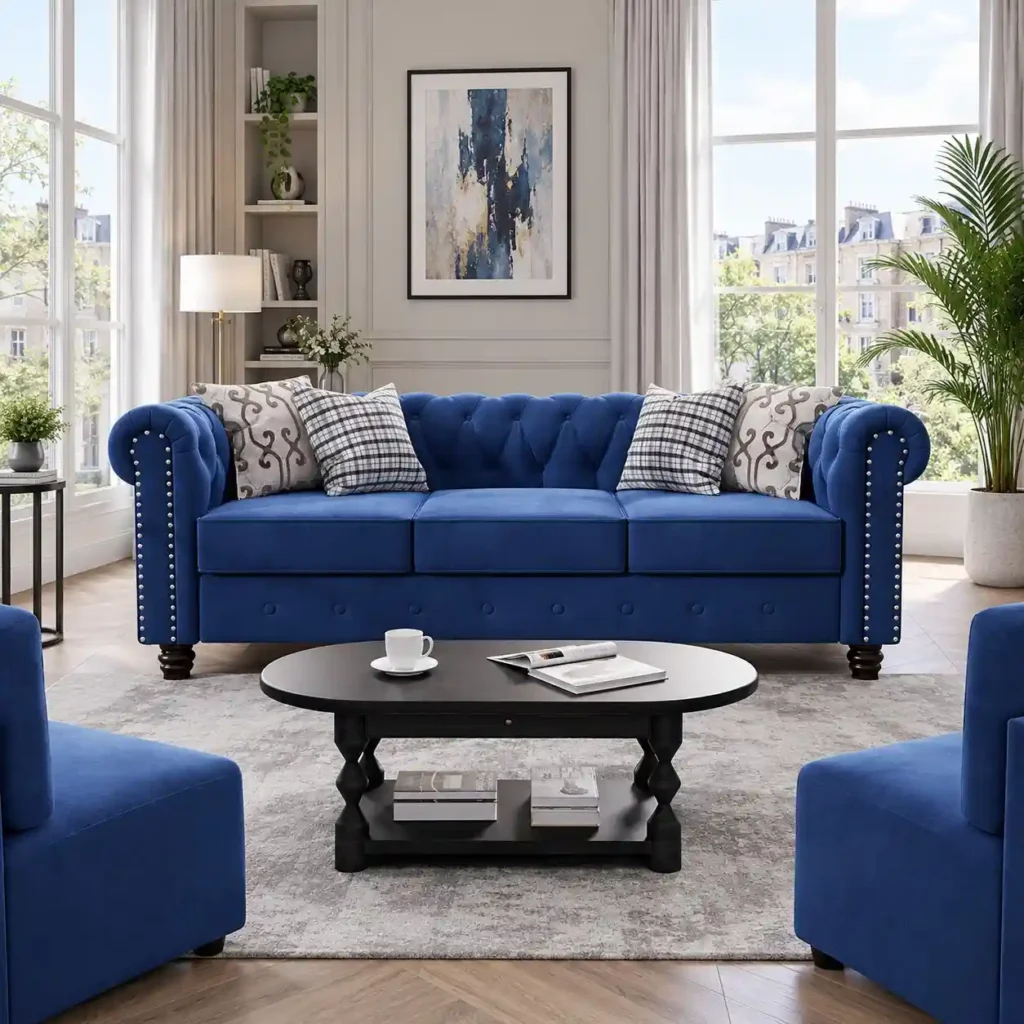 Exclusive 3 Seater Chesterfield Sofa Set UK Made