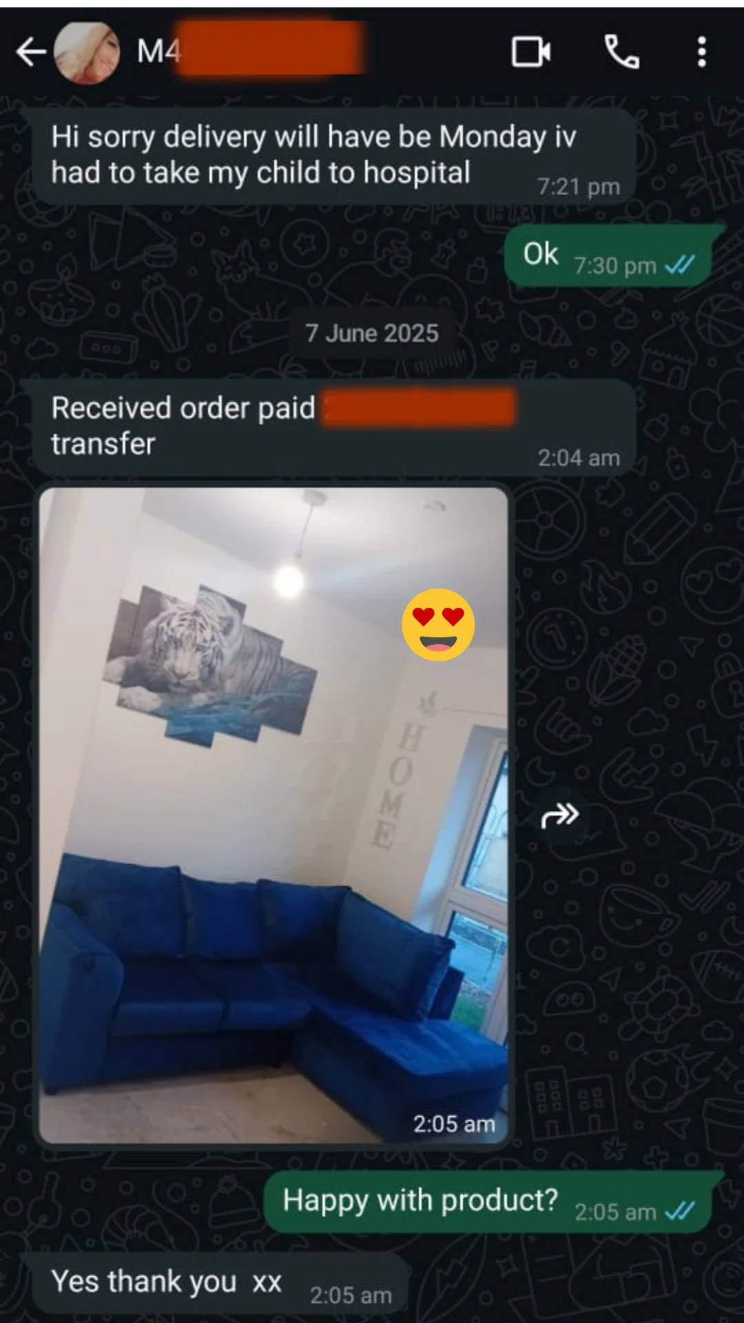 London Sofa customer review 02