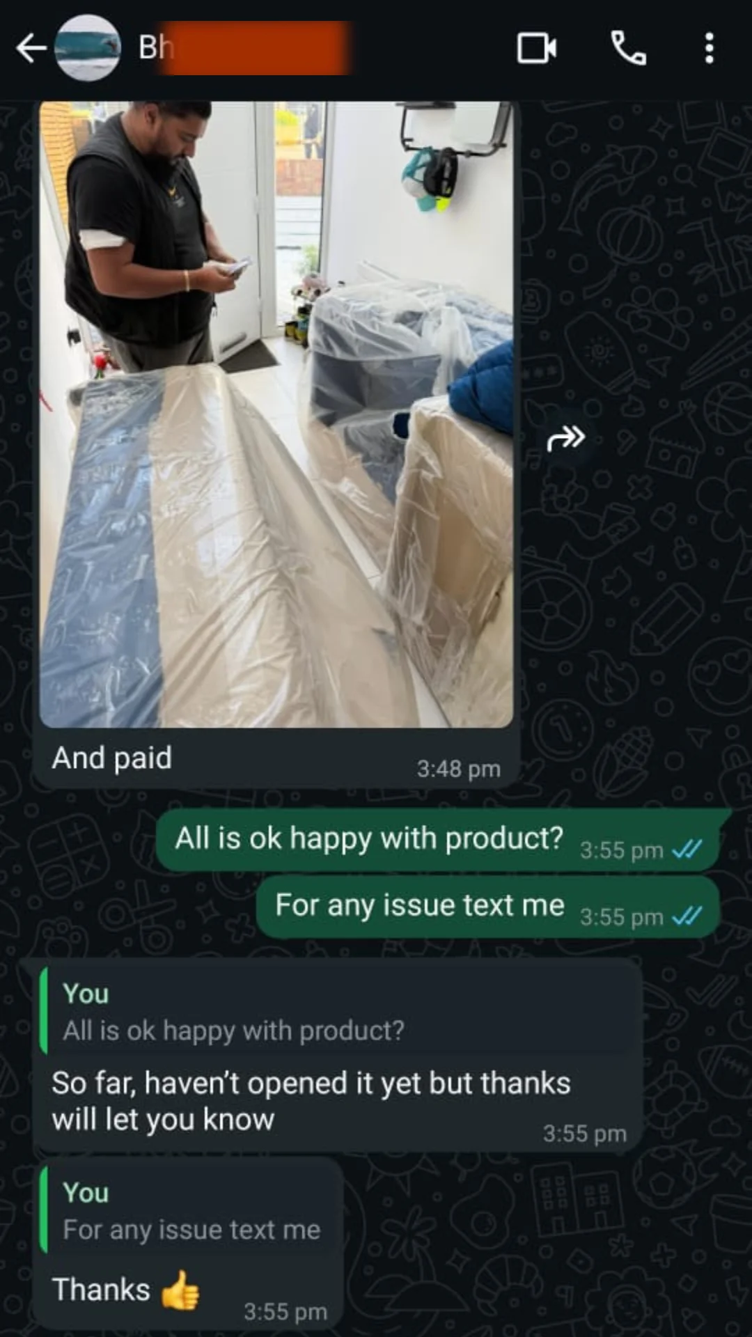 London Sofa customer review 03