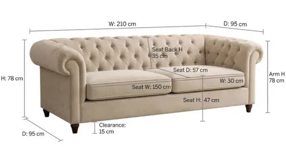Majestic 3 Seater Chesterfield Sofa - climax-furniture