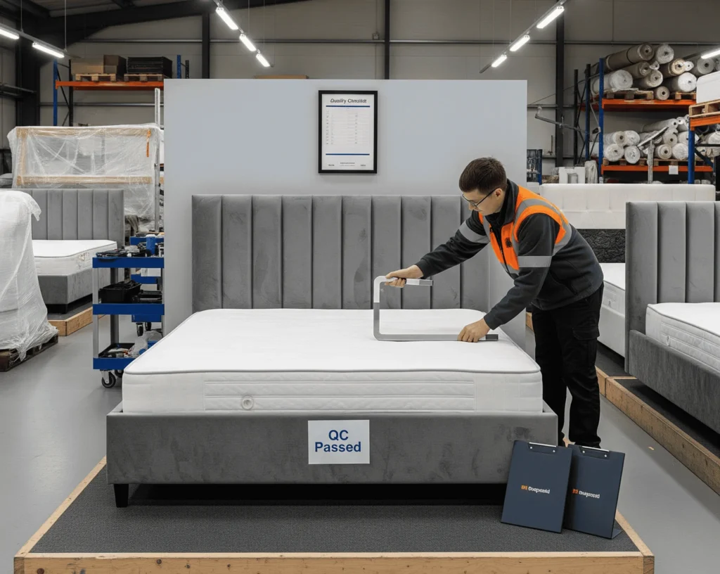 climax furniture team making divan bed