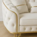 Madrid 3 Seater – Handmade in UK with Plush Velvet Fabric closeup view