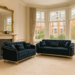 Madrid 3+2 Sofa Set – Handmade in UK with Plush Velvet Fabric in blur dark
