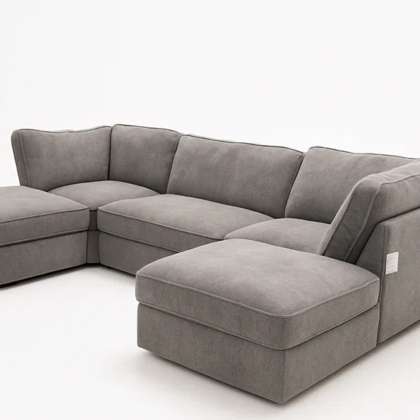 UK Made Handmade Velvet U-Shape Sofa – Luxury & Comfort.