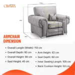 Verona/modular Armchair dimension