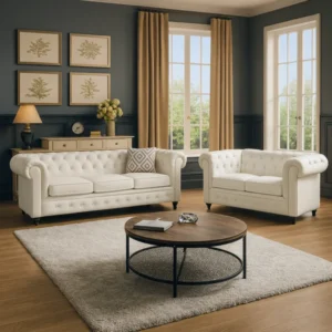 Classic Chesterfield 3+2 Sofa Set | UK Handmade Velvet