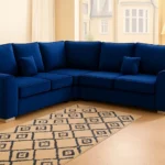Dylan Corner Sofa in Blue colour UK Handmade