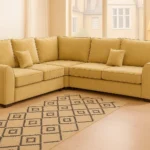 Dylan Corner Sofa in Beige colour UK Handmade