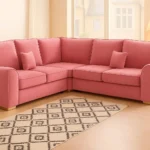 Dylan Corner Sofa in Pink colour