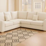 Dylan Corner Sofa in White colour UK Handmade