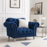 Elegance Velvet Accent Armchair – Handmade in the UK
