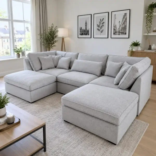 Modern Dylan U Shape Sofa in Room Setup