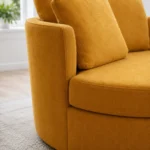 Modern Oversized 1 Seater Swivel Chair - Arm Closeup