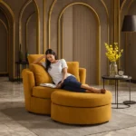 Luxury Modern Oversized 1 Seater Swivel Chair | Handmade UK