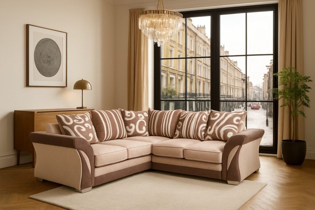 Shannon Velvet 5 Seater Corner Sofa – Luxurious Premium UK