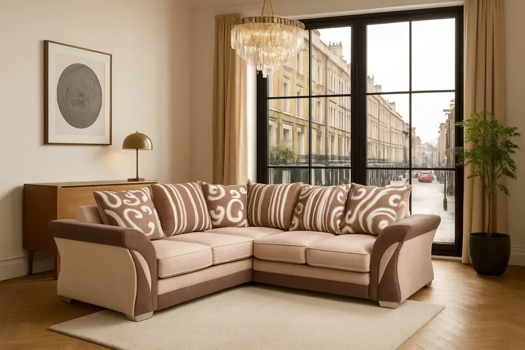 Shannon Velvet 5 Seater Corner Sofa – Luxurious Premium UK